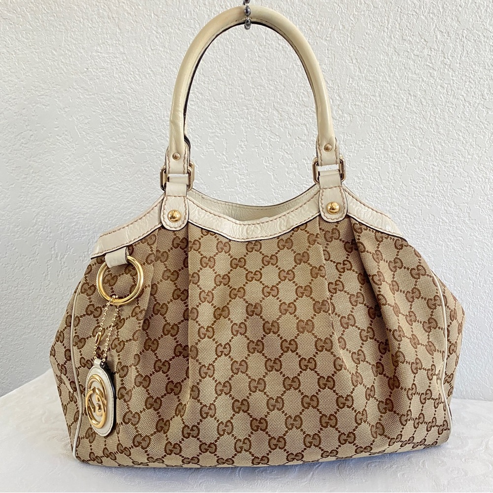 Gucci monogram canvas bag